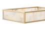 DKD Home Decor Bandeja Decoración Scandi Blanco Dorado Cristal y Metal 21 x 13 x 4 cm (4 Unidades)