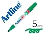Artline Rotulador Permanente EK-90 Verde Punta Biselada 5 mm para Papel, Metal y Cristal