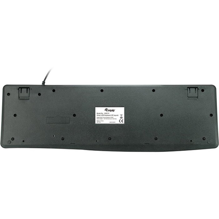 Equip Teclado USB 105 Teclas Negro, Plug and Play, Cableado, Compatible con Windows y MacOS