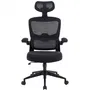 Woxter Silla Gaming Ergo Negra Ergonómica Altura Ajustable Soporte Cervical Reposabrazos Abatibles Malla Transpirable Ruedas Antiarañazos
