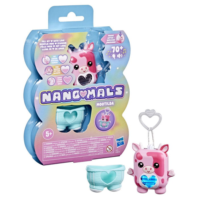 Hasbro Nano-mals Mootilda la Vaca Rosa, Compañero Electrónico