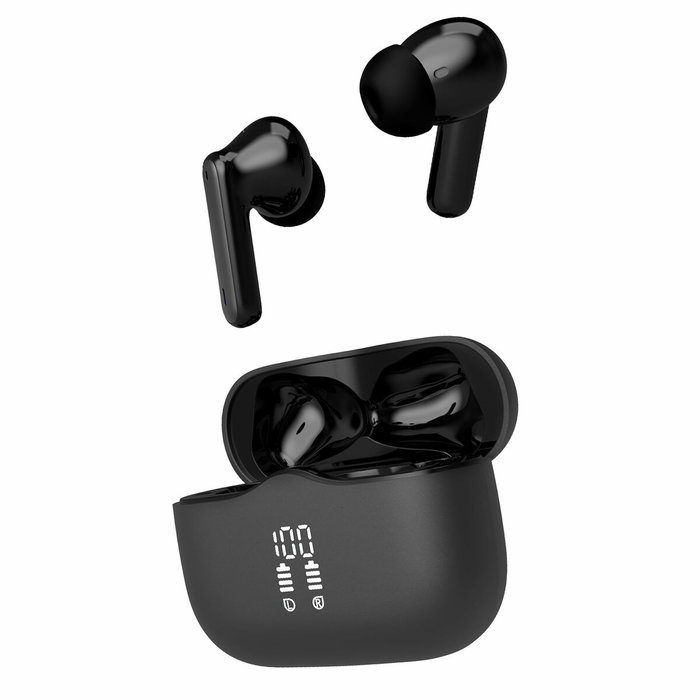 TNB ONYX TWS Auriculares inalámbricos con cancelación activa de ruido, Negro