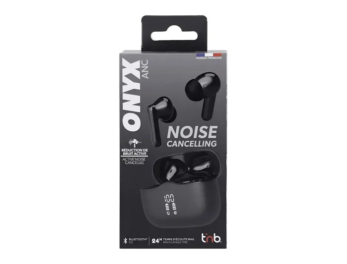 TNB ONYX TWS Auriculares inalámbricos con cancelación activa de ruido, Negro TNB ONYX TWS Auriculares inalámbricos con cancelación activa de ruido, Negro