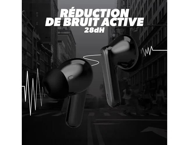 TNB ONYX TWS Auriculares inalámbricos con cancelación activa de ruido, Negro TNB ONYX TWS Auriculares inalámbricos con cancelación activa de ruido, Negro