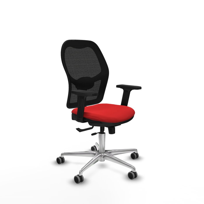 PIQUERAS Y CRESPO Silla de oficina Jorquera con mecanismo Sincro/Traslack, Rojo y Negro PIQUERAS Y CRESPO Silla de oficina Jorquera con mecanismo Sincro/Traslack, Rojo y Negro