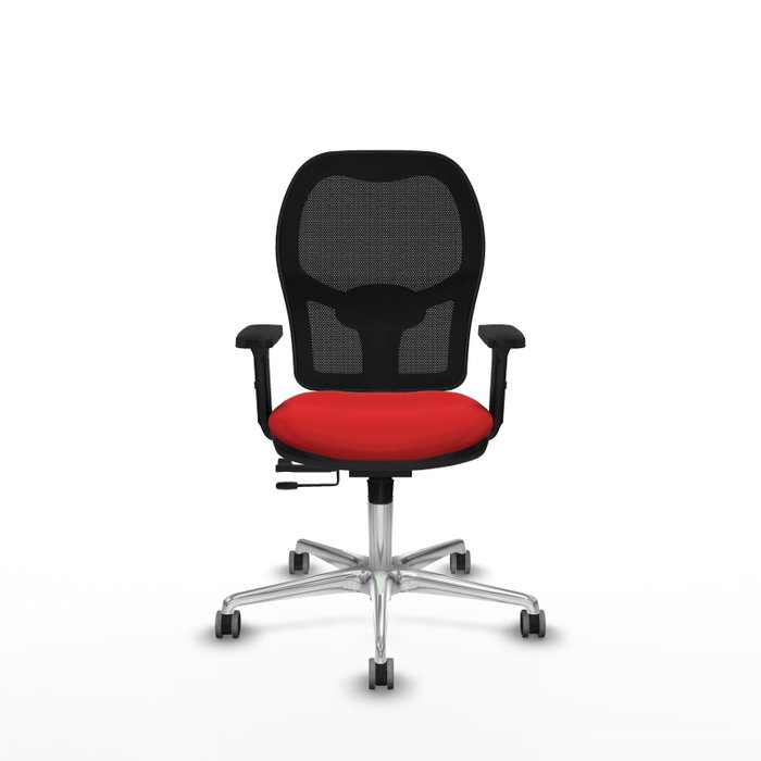 PIQUERAS Y CRESPO Silla de oficina Jorquera con mecanismo Sincro/Traslack, Rojo y Negro PIQUERAS Y CRESPO Silla de oficina Jorquera con mecanismo Sincro/Traslack, Rojo y Negro