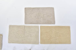 DKD Home Decor Alfombra 6 Unidades Marron Beige 50 x 80 cm Baño Caracola Algodon