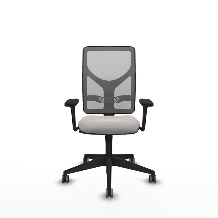 PIQUERAS Y CRESPO Silla de oficina Motilla con mecanismo Sincro, Blanco y Gris