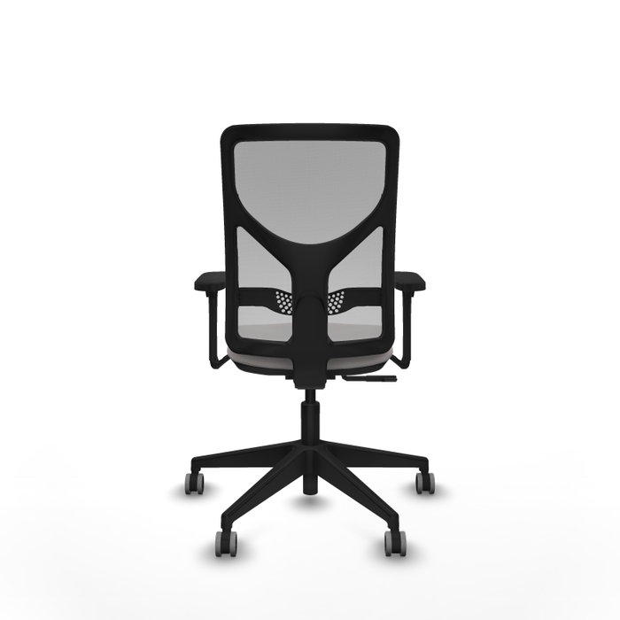PIQUERAS Y CRESPO Silla de oficina Motilla con mecanismo Sincro, Blanco y Gris