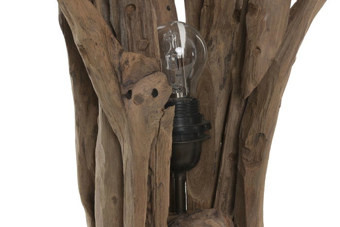 DKD Home Decor Lámpara Aplique Teca 37x37x78 Hecho a Mano DKD Home Decor Lámpara Aplique Teca 37x37x78 Hecho a Mano