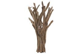 DKD Home Decor Lámpara Aplique Teca 37x37x78 Hecho a Mano