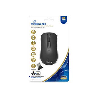 MediaRange MROS209 Ratón óptico inalámbrico negro