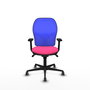 PIQUERAS Y CRESPO Silla de oficina Jorquera Rosa y Azul