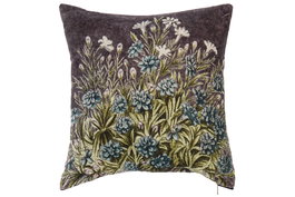 DKD Home Decor Cojin Shabby Lila Verde Azul Flores Algodon 45 x 45 x 10 cm (2 Unidades)
