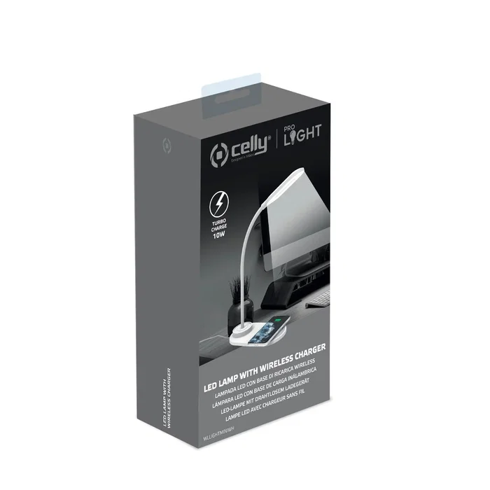 Celly WLLIGHTMINI Lámpara LED con Carga Inalámbrica 10W Blanco
