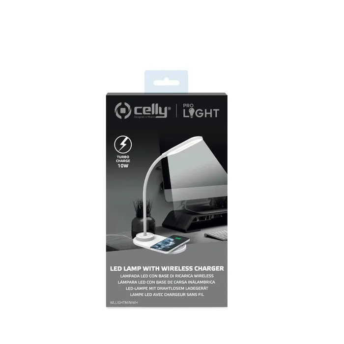 Celly WLLIGHTMINI Lámpara LED con Carga Inalámbrica 10W Blanco