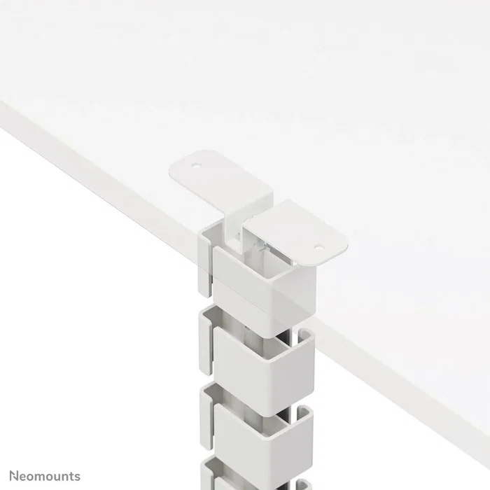 Neomounts ADS06-130WH Organizador Vertebral de Cables, Guía para Escritorio, Color Blanco, Montaje con Tornillos, 27 Segmentos Flexibles, 1 Pieza