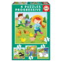 EDUCA Puzzles Progresivos Animales de la Granja 6-9-12-16 piezas