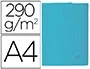 Exacompta Subcarpeta con Bolsa A4, Cartulina Reciclada 290g Certificada Blue Angel, Celeste, Lomo Extensible 32 mm