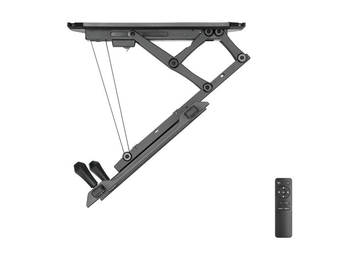 Equip Soporte de Techo Motorizado para TV hasta 70" - Abatible, Mando RF, Carga 35 kg, Compatible VESA 600x400, para Techos Bajos e Inclinados Equip Soporte de Techo Motorizado para TV hasta 70" - Abatible, Mando RF, Carga 35 kg, Compatible VESA 600x400, para Techos Bajos e Inclinados