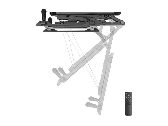 Equip Soporte de Techo Motorizado para TV hasta 70" - Abatible, Mando RF, Carga 35 kg, Compatible VESA 600x400, para Techos Bajos e Inclinados Equip Soporte de Techo Motorizado para TV hasta 70" - Abatible, Mando RF, Carga 35 kg, Compatible VESA 600x400, para Techos Bajos e Inclinados