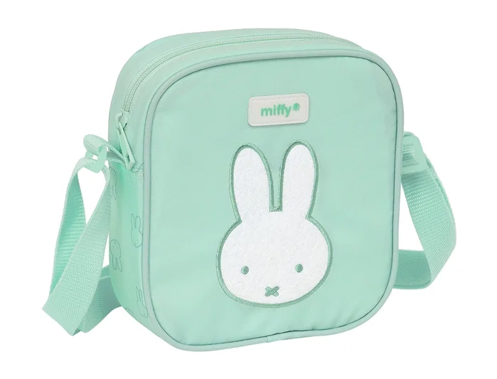 Safta Bolsito Bandolera Miffy Menta Reciclado y Repelente al Agua