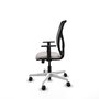 PIQUERAS Y CRESPO Silla de oficina Motilla con Mecanismo Sincro/Traslack, Blanco y Negro