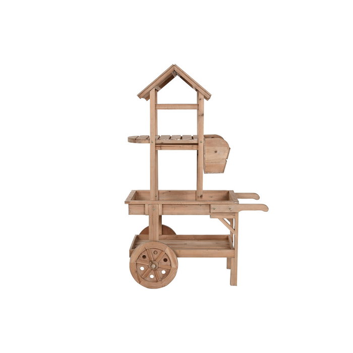 DKD Home Decor Expositor Abeto MDF Carro Natural 87x42x135