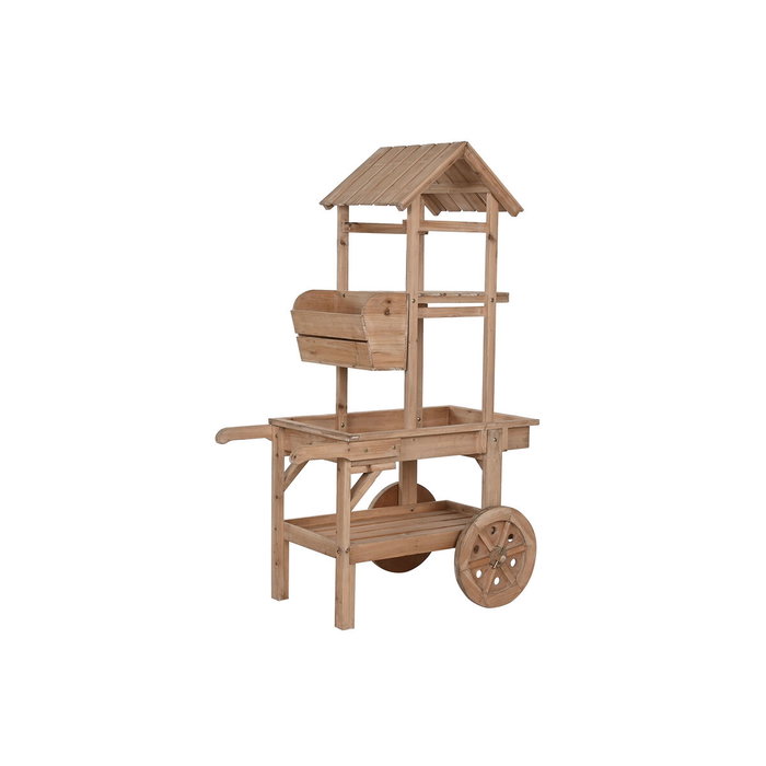 DKD Home Decor Expositor Abeto MDF Carro Natural 87x42x135