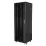 Lanberg Rack 19'' 37U FF01-6637-12B - Bastidor Independiente 600x600 mm, 800 kg, Con Ruedas, Bloqueo, Puerta de Cristal, IP20
