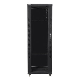 Lanberg Rack 19'' 37U FF01-6637-12B - Bastidor Independiente 600x600 mm, 800 kg, Con Ruedas, Bloqueo, Puerta de Cristal, IP20
