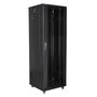 Lanberg Rack 19'' 37U FF01-6637-12B - Bastidor Independiente 600x600 mm, 800 kg, Con Ruedas, Bloqueo, Puerta de Cristal, IP20