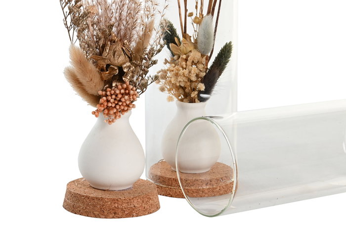 DKD Home Decor Decoración Flor Seca Cristal 8,5x8,5x20 Surtido de 2 DKD Home Decor Decoración Flor Seca Cristal 8,5x8,5x20 Surtido de 2