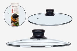 Kinvara Tapa Cristal Filo Plata 22.5x22.5x6 cm Vidrio y Metal Transparente (Set de 12)