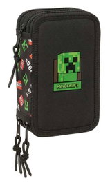 Safta Estuche Escolar Minecraft Triple Cremallera 37 Piezas