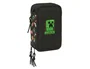 Safta Estuche Escolar Minecraft Triple Cremallera 37 Piezas