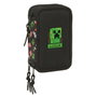 Safta Estuche Escolar Minecraft Triple Cremallera 37 Piezas