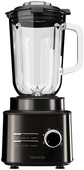 Aiwa Saberu ATB-2500 Batidora de vaso profesional de 2500W con jarra de cristal de 1,5L Aiwa Saberu ATB-2500 Batidora de vaso profesional de 2500W con jarra de cristal de 1,5L