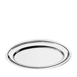 Mepra Fuente Oval Inoxidable 45x32 cm - Fuente para Servir o Presentar en Acero Inox