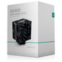 DeepCool AK400 ZERO DARK PLUS - Refrigerador CPU de aire negro, 155mm de altura, ventilador de 120mm, 4 Heat Pipes, soporte para LGA1700 y AM5, modelo AK400 ZERO DARK PLUS