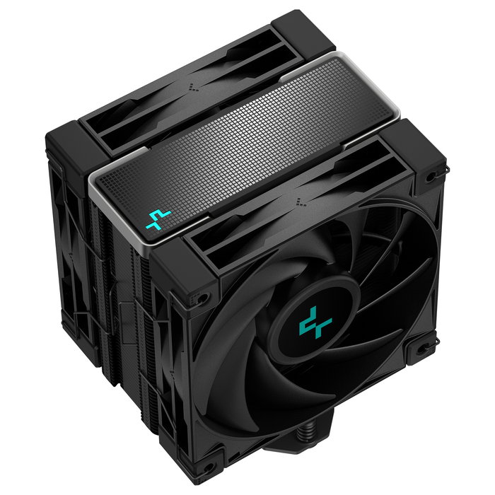 DeepCool AK400 ZERO DARK PLUS - Refrigerador CPU de aire negro, 155mm de altura, ventilador de 120mm, 4 Heat Pipes, soporte para LGA1700 y AM5, modelo AK400 ZERO DARK PLUS