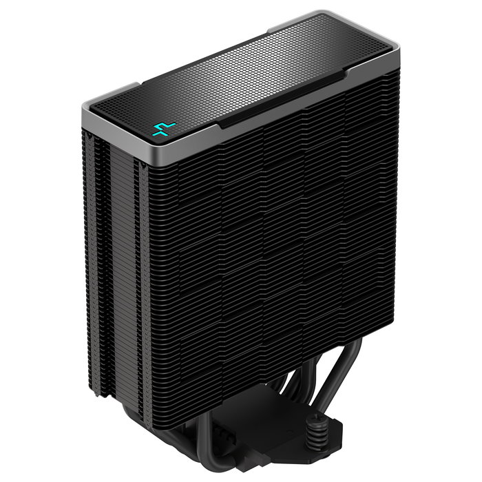 DeepCool AK400 ZERO DARK PLUS - Refrigerador CPU de aire negro, 155mm de altura, ventilador de 120mm, 4 Heat Pipes, soporte para LGA1700 y AM5, modelo AK400 ZERO DARK PLUS