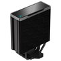 DeepCool AK400 ZERO DARK PLUS - Refrigerador CPU de aire negro, 155mm de altura, ventilador de 120mm, 4 Heat Pipes, soporte para LGA1700 y AM5, modelo AK400 ZERO DARK PLUS