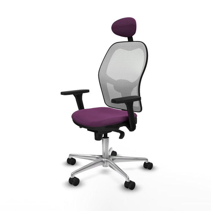 PIQUERAS Y CRESPO Silla de oficina Jorquera con mecanismo Sincro, Morado y Blanco PIQUERAS Y CRESPO Silla de oficina Jorquera con mecanismo Sincro, Morado y Blanco