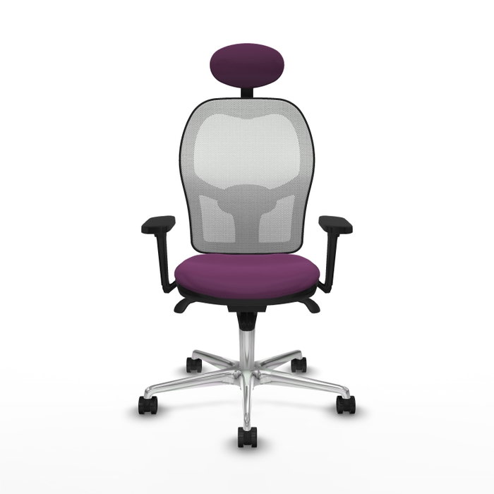 PIQUERAS Y CRESPO Silla de oficina Jorquera con mecanismo Sincro, Morado y Blanco PIQUERAS Y CRESPO Silla de oficina Jorquera con mecanismo Sincro, Morado y Blanco