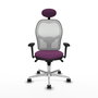 PIQUERAS Y CRESPO Silla de oficina Jorquera con mecanismo Sincro, Morado y Blanco
