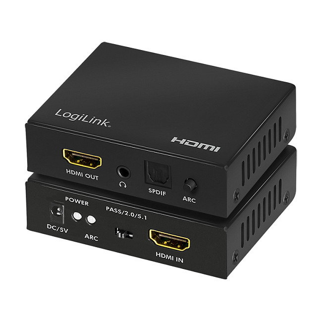LogiLink Extractor de Audio HDMI 4K/60Hz SPDIF 2CH/5.1CH Negro