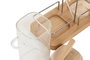 DKD Home Decor Set de 2 Especieros de Cristal y Bambú