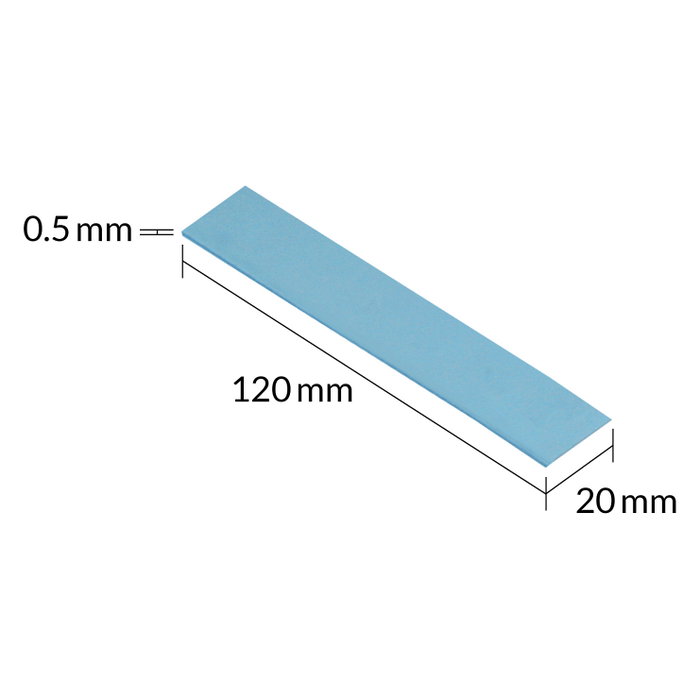 ARCTIC Parche térmico TP-3 120x20x0,5mm Azul Pack de 4