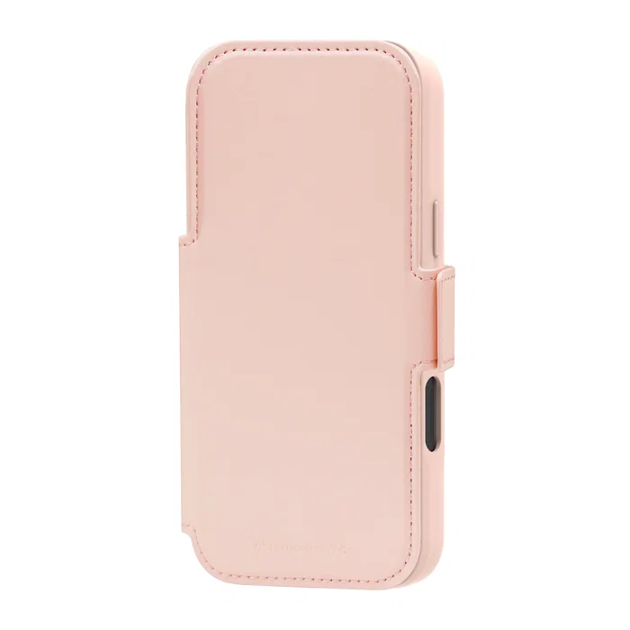 dbramante1928 Lynge MS ICON Funda Folio con Tapa, Compatible con MagSafe, Arena Rosa, para Apple iPhone 17 Pro Max, Resistente a Rayones, 3 Bolsillos para Tarjetas